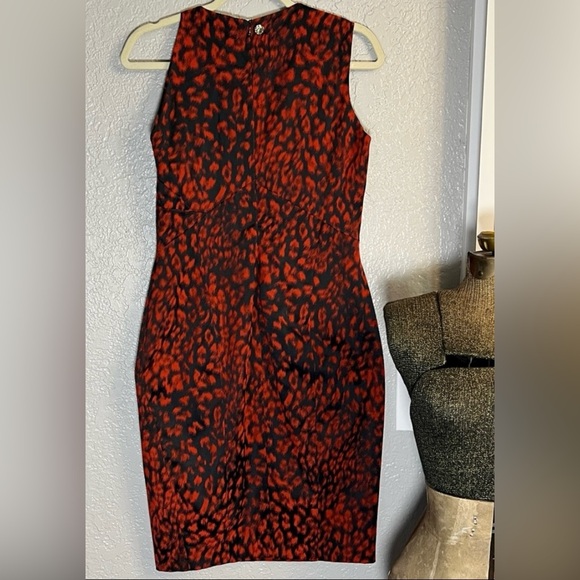 VERSACE COLLECTION RED CUT-OUT SHEETH DRESS - Picture 2 of 16